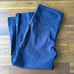 HILARY RADLEY Pull on Pants sit at waist slim leg 23" inseam Indigo Blue M NWT